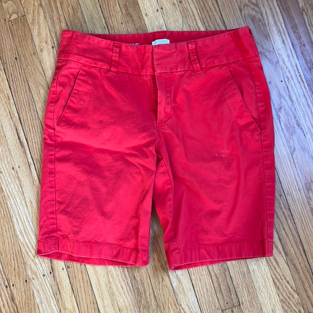 Jcrew red shorts size 0
